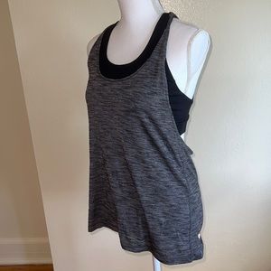 Lululemon gray size 10 tank with built in bra